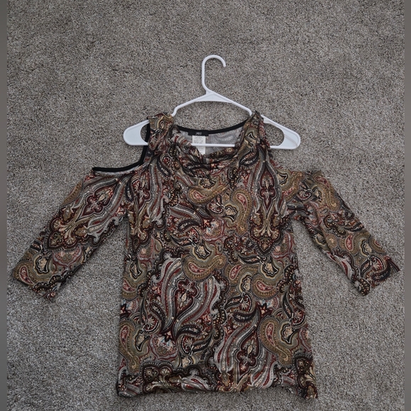 J.B.S. Tops - J.B.S. Womens' Paisley Blouse - Brown and Black